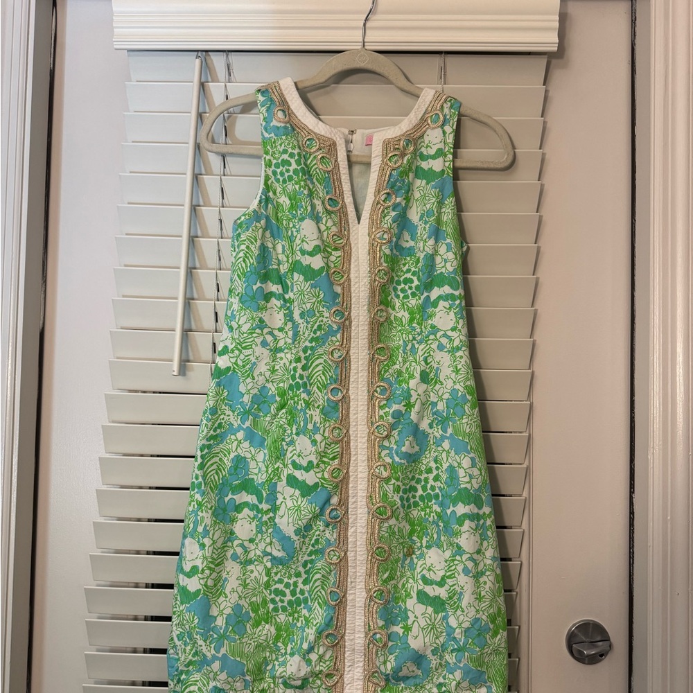 Lily Pulitzer Green and blue dress size 2